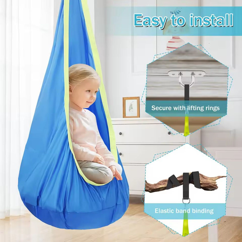 Kids Pod Swing Seat Nylon Hang - Kids Outdoor Swing ulasan dan harga