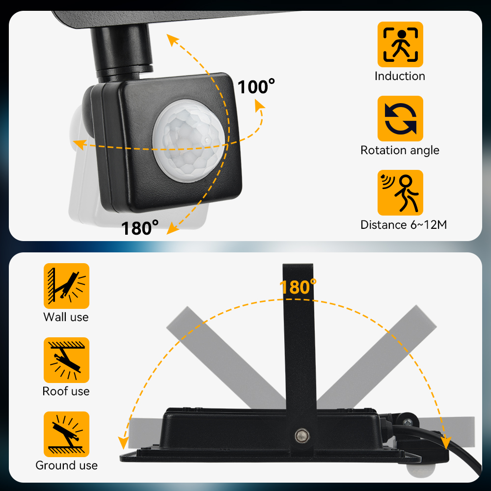 200W LED PIR Motion sensor flo - Balance Beam Outdoor ulasan dan harga