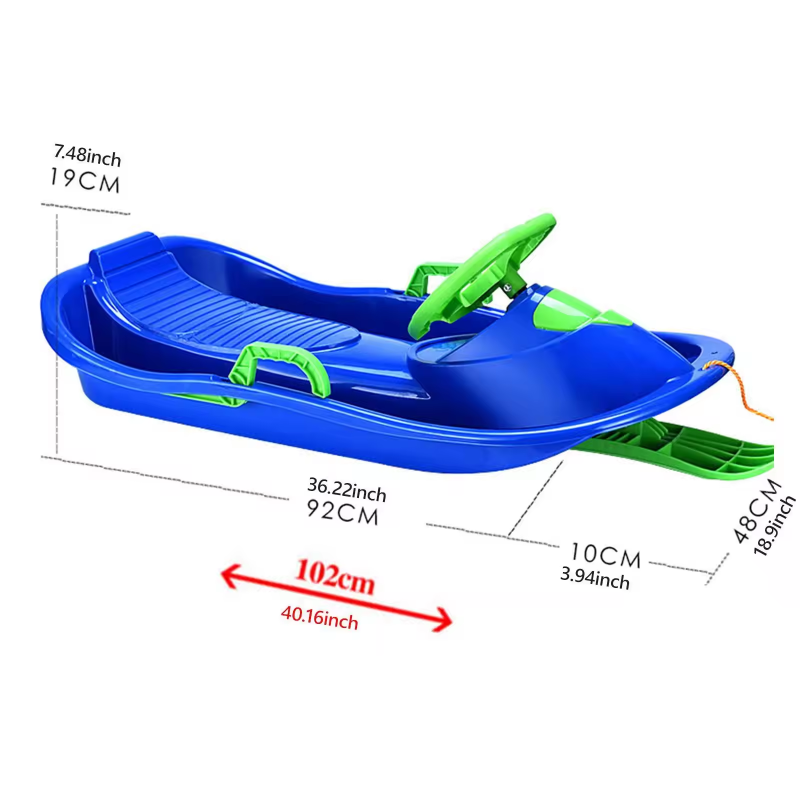 Kids Snow Sled With Steering W - Kids Unique Outdoor Toys ulasan dan harga