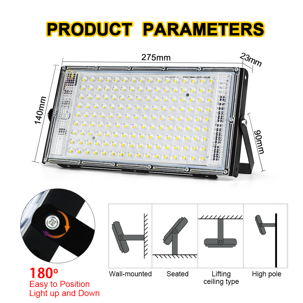50W 100W 150W Led Flood Light  - Balance Beam Outdoor ulasan dan harga