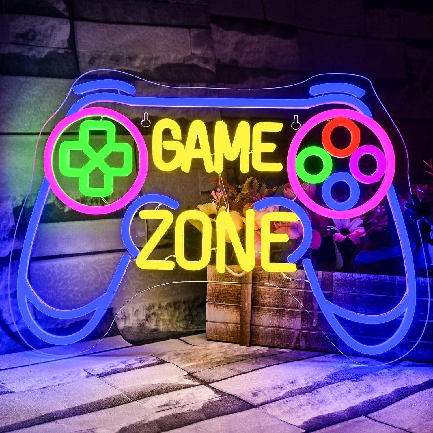 Game Zone Neon Sign USB Dimmab - Kids Outdoor Zone ulasan dan harga