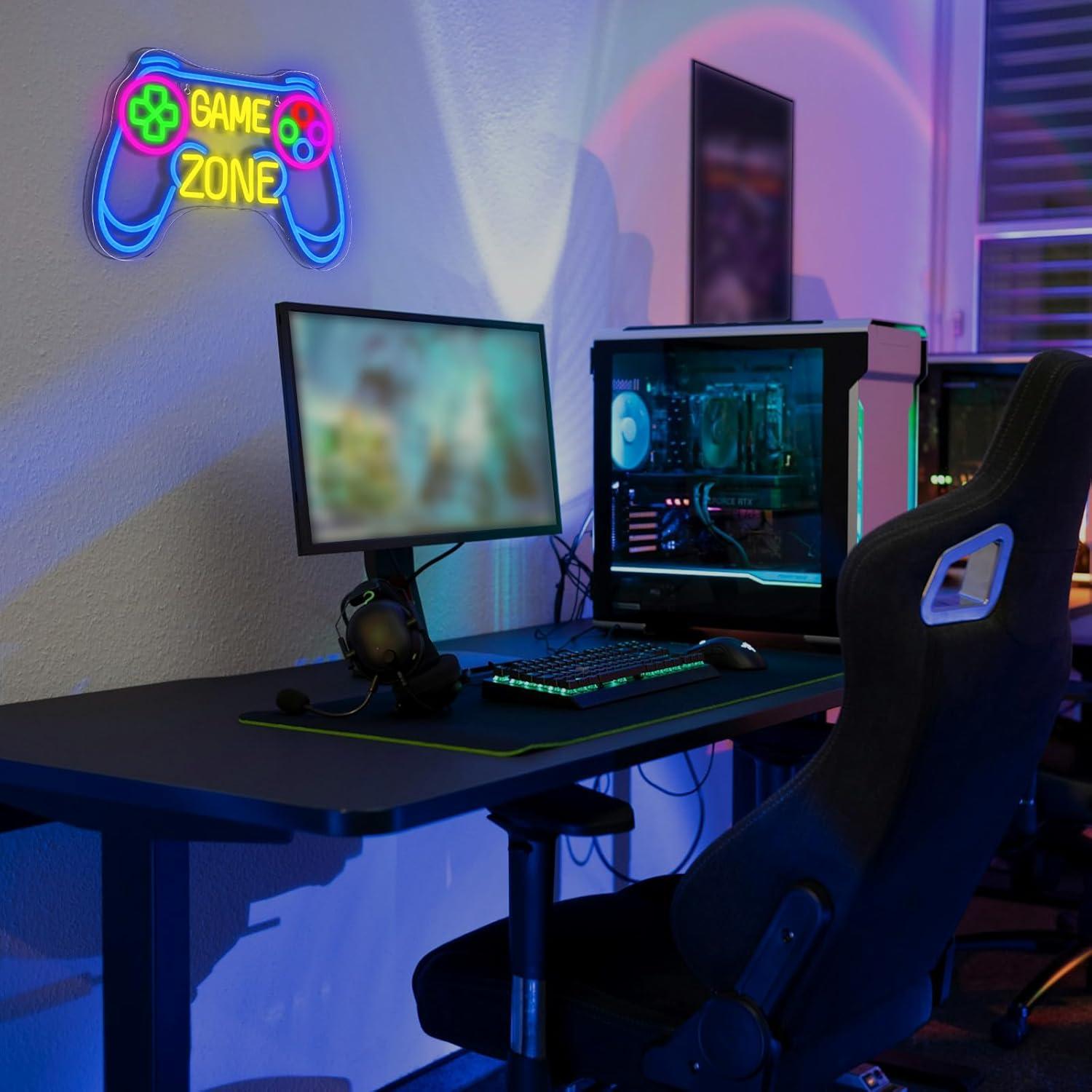 Game Zone Neon Sign USB Dimmab - Kids Outdoor Zone ulasan dan harga