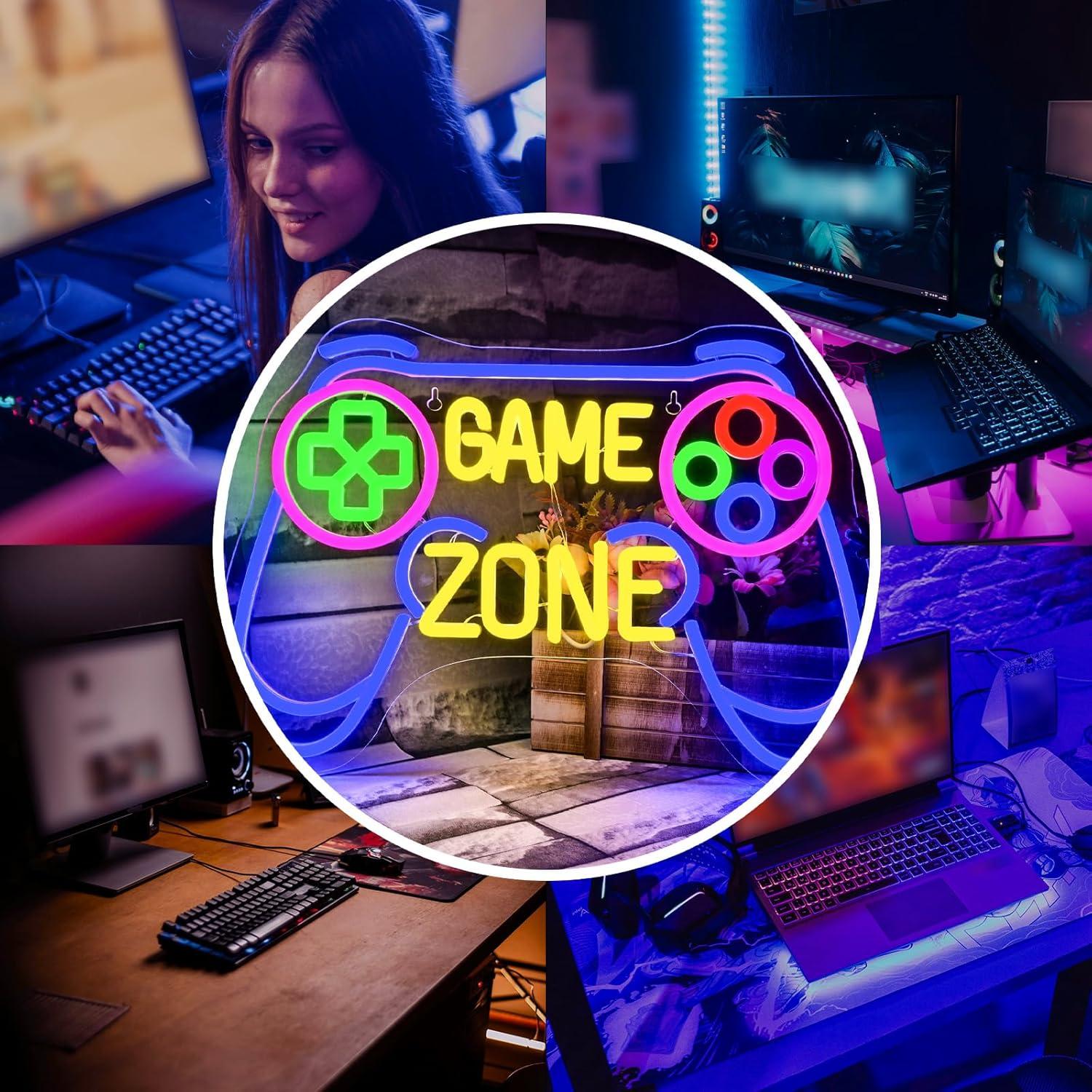 Game Zone Neon Sign USB Dimmab - Kids Outdoor Zone ulasan dan harga
