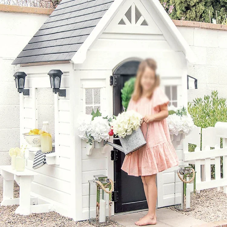 Simple Play house with fence M - Kids Outdoor Cubby House ulasan dan harga