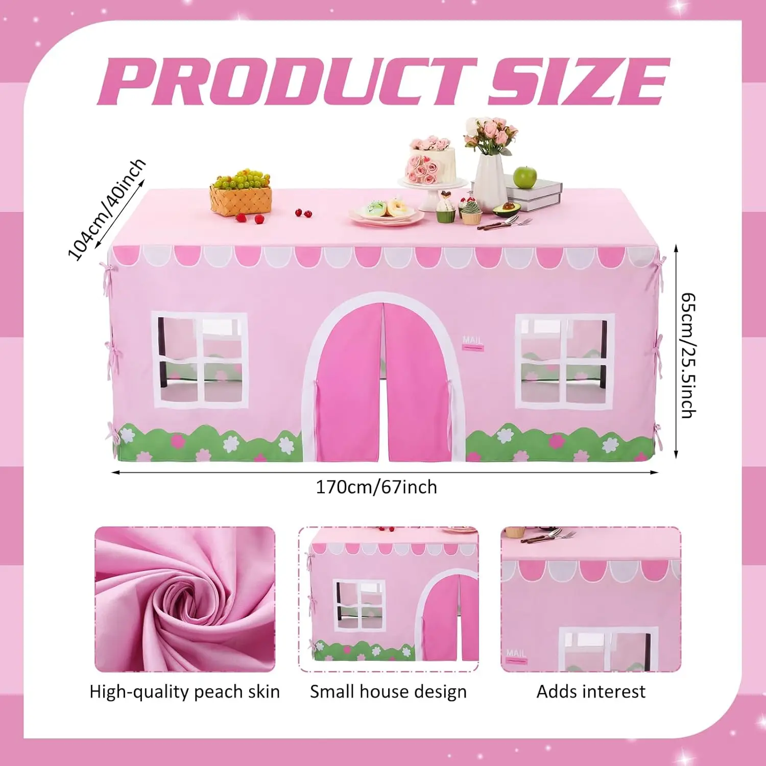 10ft X 7.5ft Large Tablecloth  - Kids Outdoor Fort ulasan dan harga