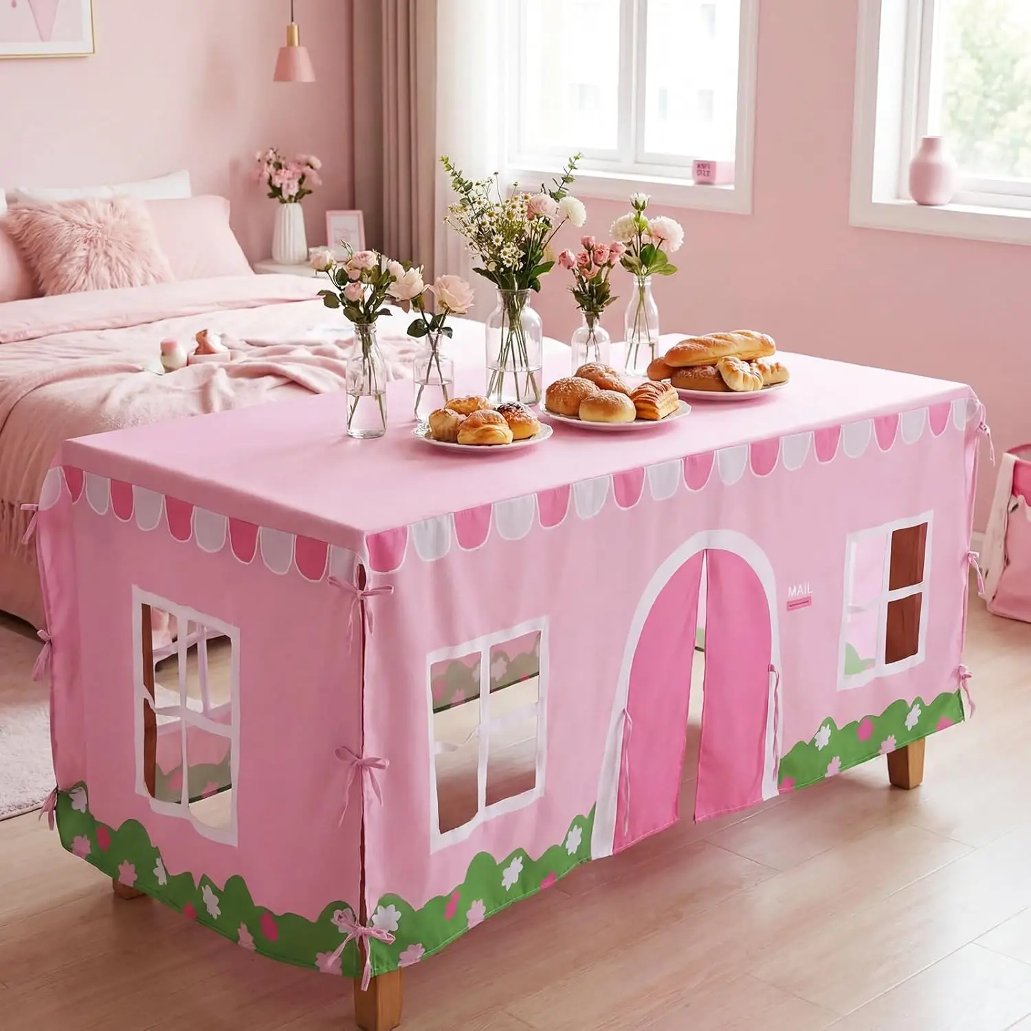 10ft X 7.5ft Large Tablecloth  - Kids Outdoor Fort ulasan dan harga