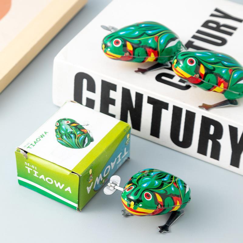 Vintage Tin Jumping Frog Toy 1 - Kids Outdoor Jumping Toys ulasan dan harga