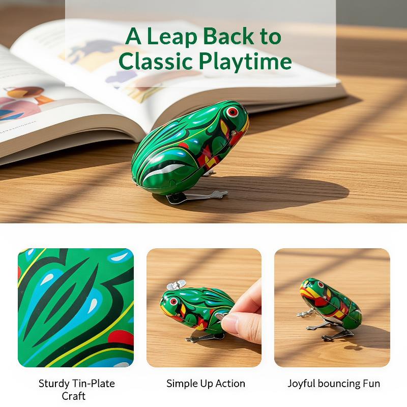Vintage Tin Jumping Frog Toy 1 - Kids Outdoor Jumping Toys ulasan dan harga