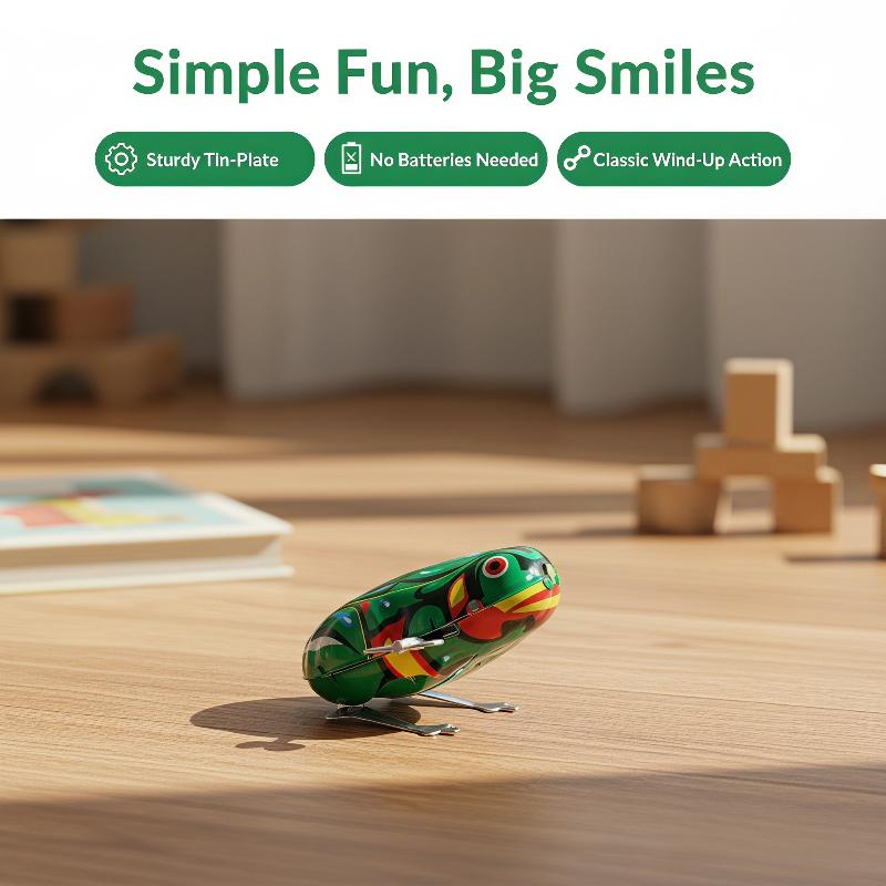 Vintage Tin Jumping Frog Toy 1 - Kids Outdoor Jumping Toys ulasan dan harga