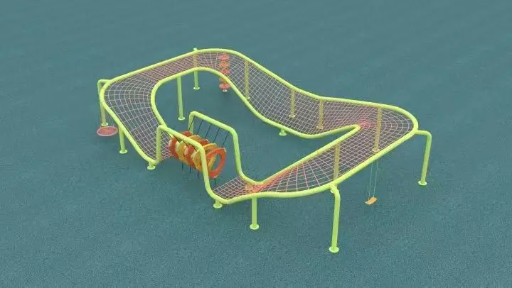 &Custom Plastic Rope Net Climb - Kids Outdoor Yard Equipment ulasan dan harga