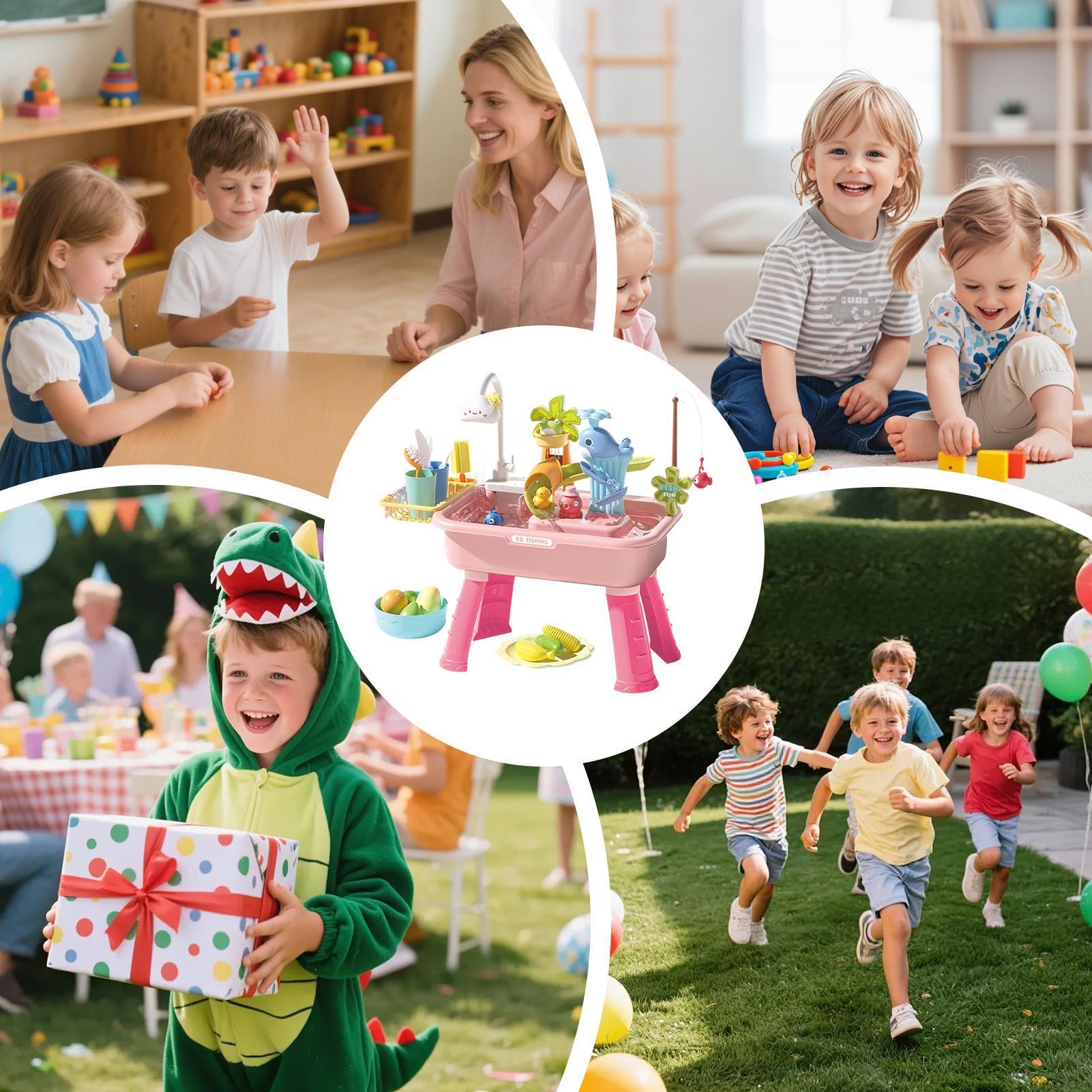 43Pcs Electric Kids Water Tabl - Kids Outdoor Sensory Table ulasan dan harga