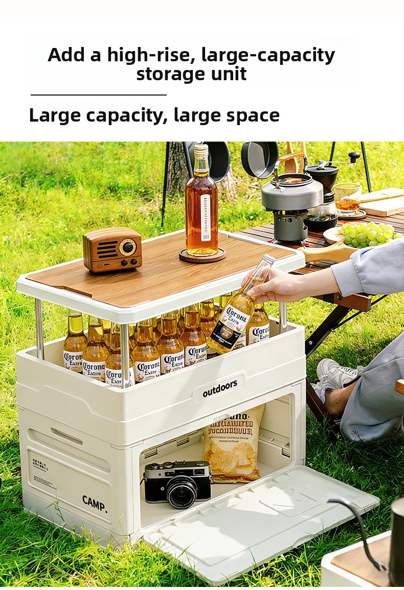 Camping Folding Storage Box Wo - Kids Outdoor Wooden Table ulasan dan harga