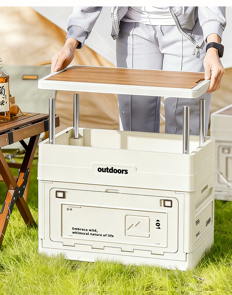 Camping Folding Storage Box Wo - Kids Outdoor Wooden Table ulasan dan harga