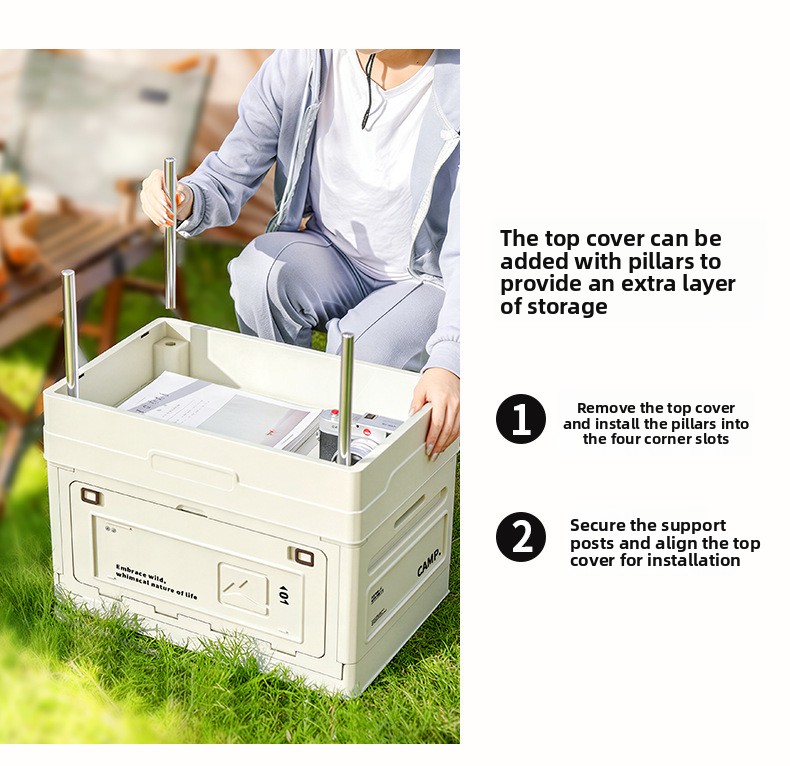 Camping Folding Storage Box Wo - Kids Outdoor Wooden Table ulasan dan harga