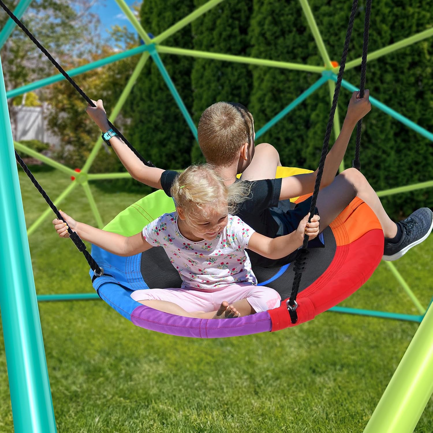10 ft Climbing Dome Swing Set  - Kids Outdoor Swing ulasan dan harga
