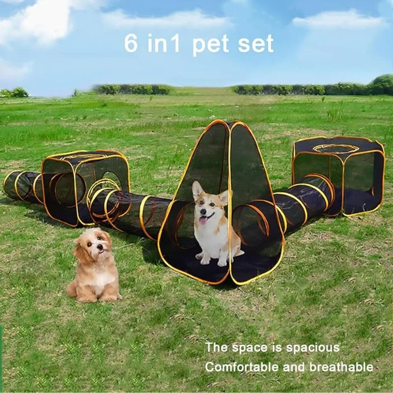 6-in-1 Tent Cat Enclosures wit - Outdoor Tent Playhouse ulasan dan harga