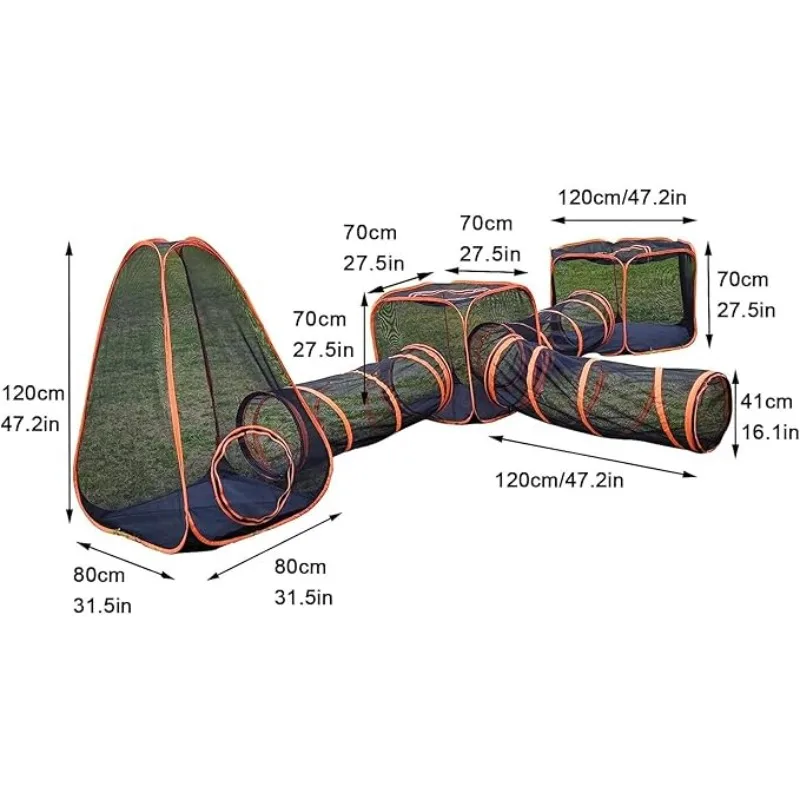 6-in-1 Tent Cat Enclosures wit - Outdoor Tent Playhouse ulasan dan harga