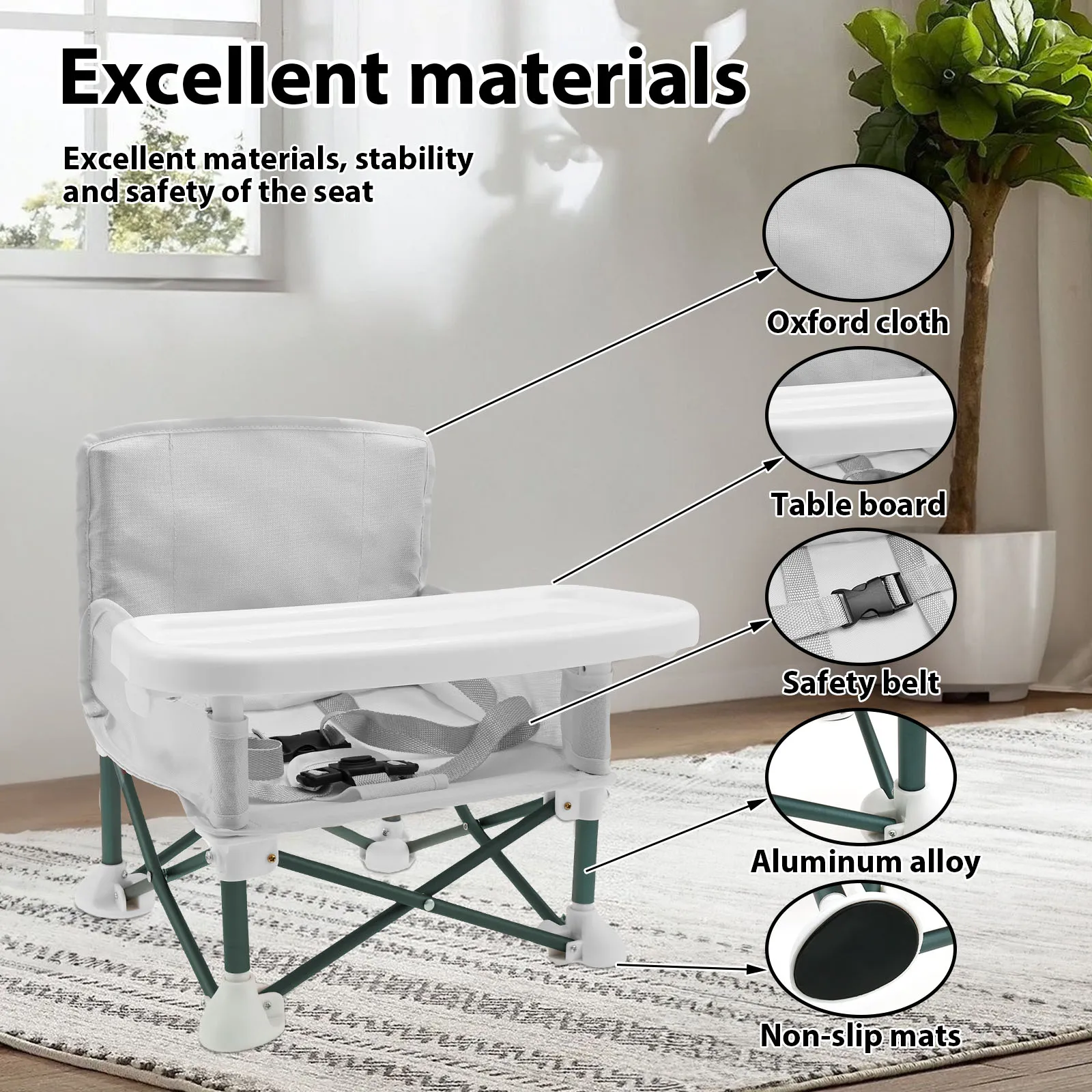 Toddler Booster Seat with Chil - Kids Outdoor Folding Chair ulasan dan harga