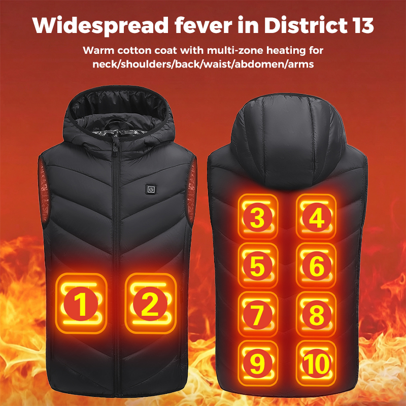 Kids Heated Vest 10 Zones Hood - Kids Outdoor Zone ulasan dan harga