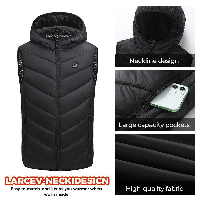Kids Heated Vest 10 Zones Hood - Kids Outdoor Zone ulasan dan harga