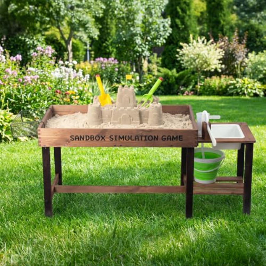 Outdoor wooden sand table for  - Kids Outdoor Wooden Table ulasan dan harga