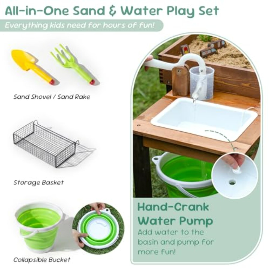 Outdoor wooden sand table for  - Kids Outdoor Wooden Table ulasan dan harga