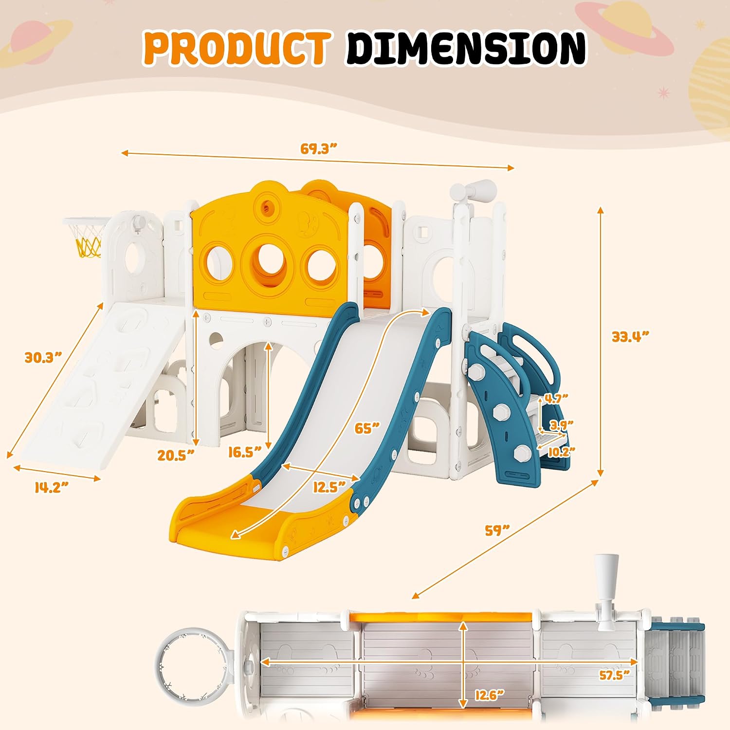 9 in 1 Toddler Slide Set Playg - Kids Outdoor Slide Set ulasan dan harga